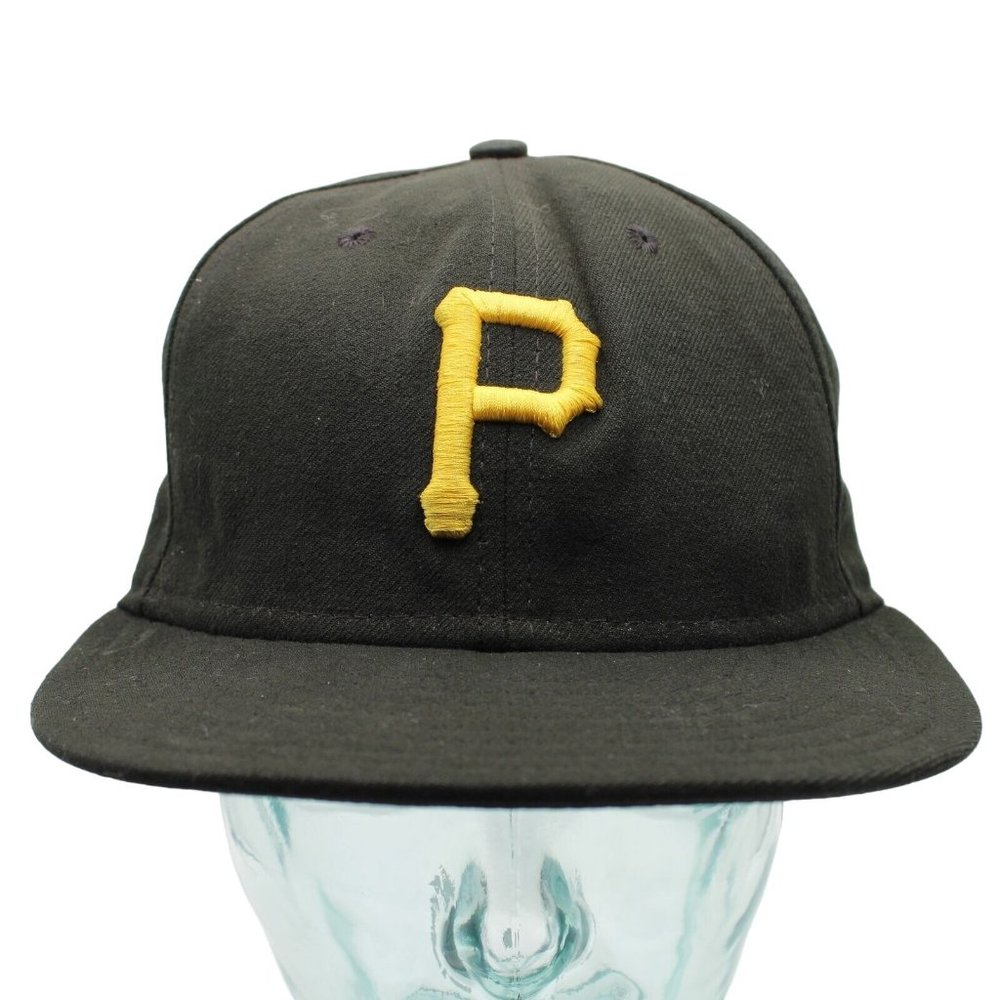 Pittsburg Pirates New Era MLB Authentic Black Fitted Baseball Hat Cap 7-1/4